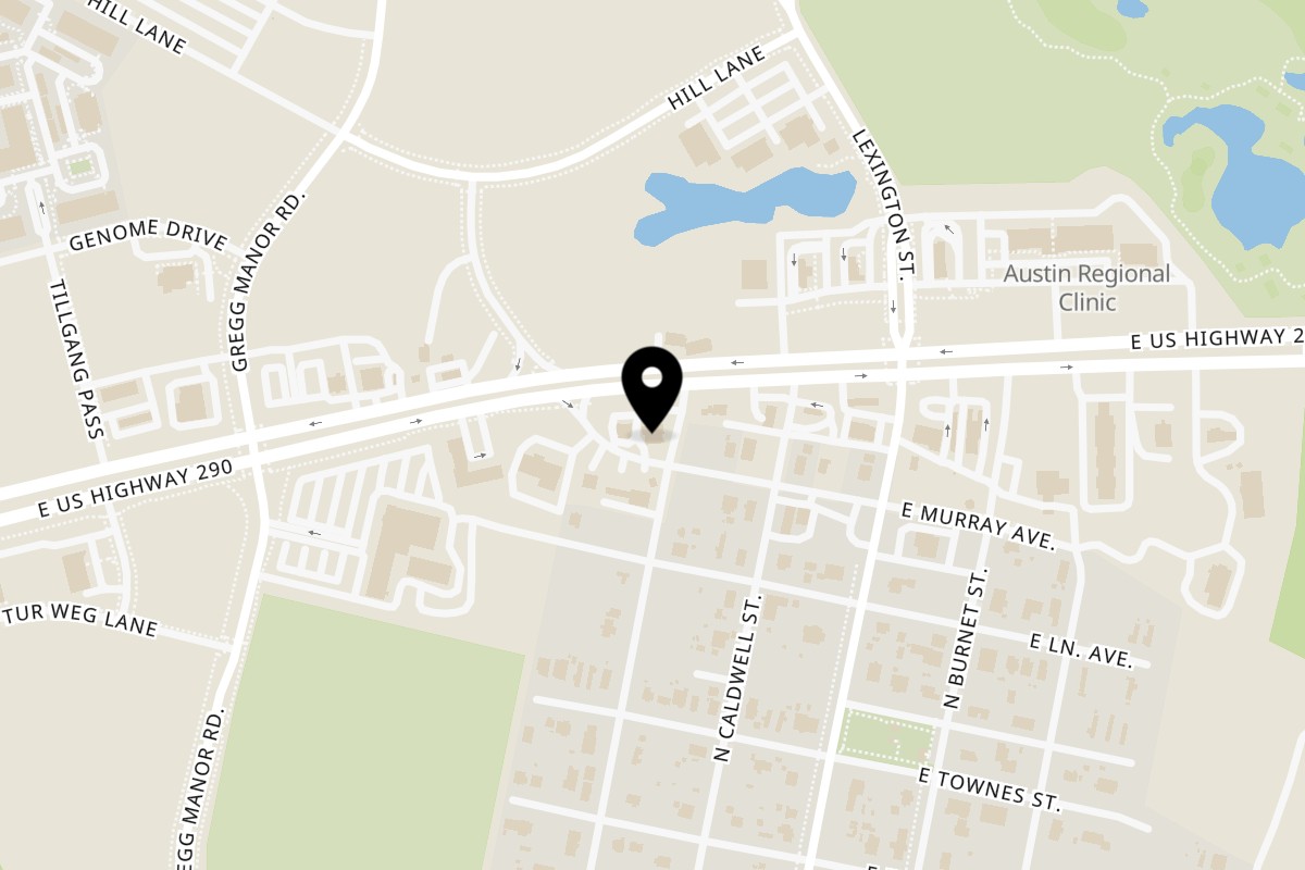 Map showing the location of Cafe 290 Manor on 11011 US-290 in Manor